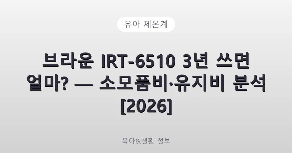 BRAUN 체온계 IRT-6510
