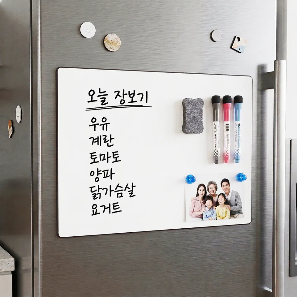 로렌드 고무자석 화이트보드 시트지 세트, PVC