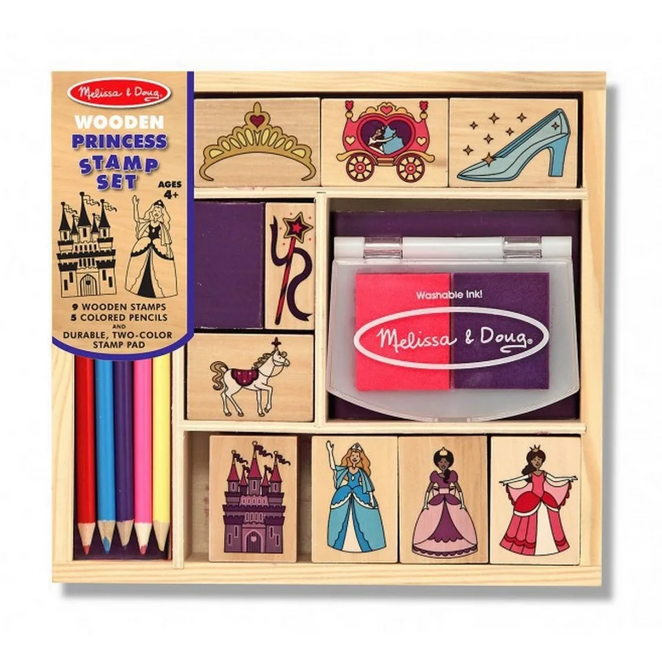 Melissa & Dog (Melissa & Doug) 나무 스탬프 세트 공주 정규품 S 2418